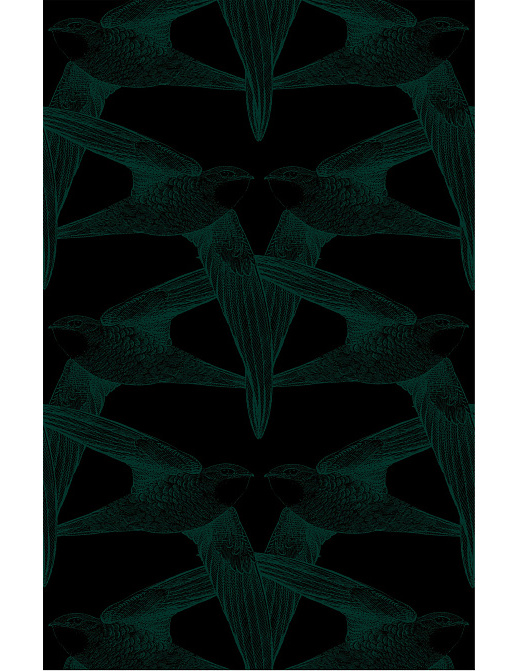 Панно и фотообои Bien Fait Papier Peint BlackBirds/Chlorophylle