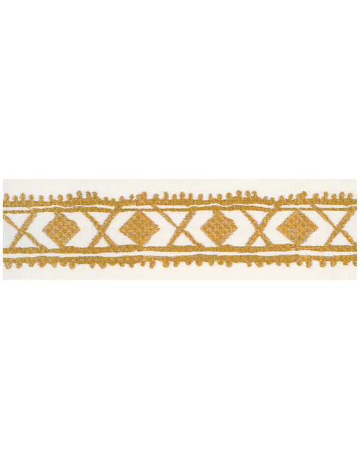 Тесьма Fabricut Isabelle De Borchgrave Trimmings Diamondstitch/Gold