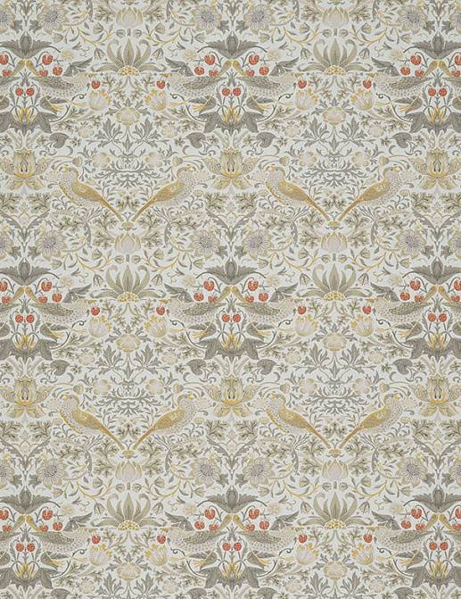 Ткань William Morris At Home Kelmscott Gardens Volume I Strawberry Thief/Ochre