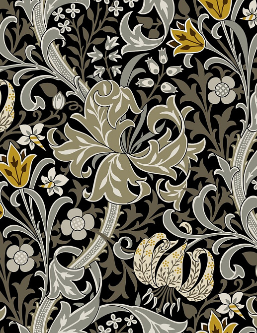 Ткань Серебрянная Студия (Silver Studio) Woodnote D608/02/V
