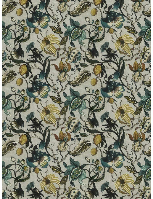 Ткань Fabricut Natural Nuances Vignettes Juniper Euphorbia/TealSky