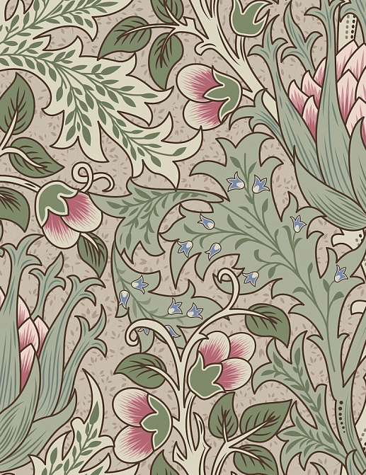 Ткань Серебрянная Студия (Silver Studio) Woodnote D607/02/V