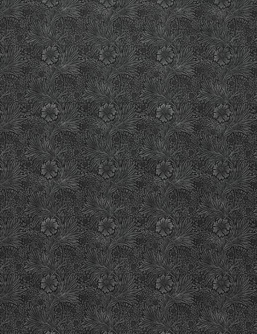 Ткань William Morris At Home Kelmscott Gardens Volume II Marigold Velvet/Charcoal