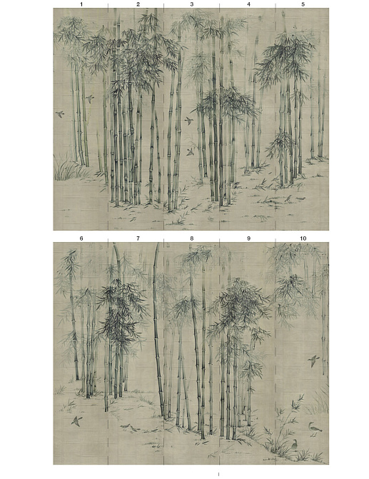 Панно и фотообои Paul Montgomery Studio Complete Collection Bamboo Forest Beige