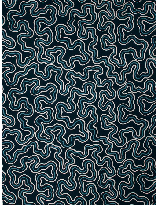Ткань Fabricut Vignettes Vol.XVI Bluestone Filter waves/Navy