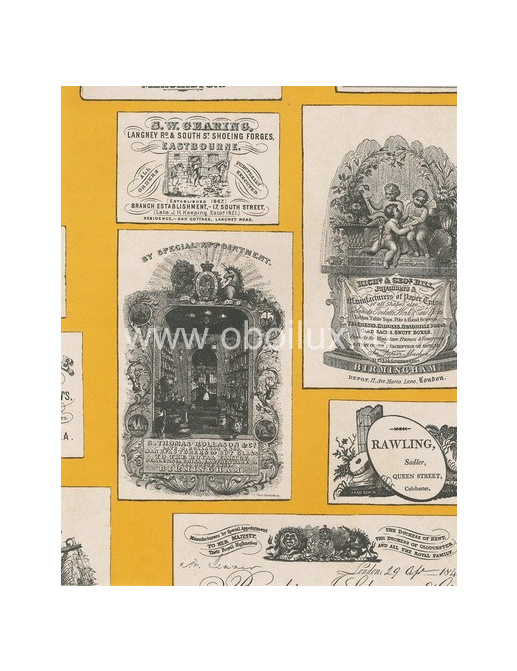 Обои Lewis & Wood Book I - Sporting & Character LW5473/Trade Cards Yellow