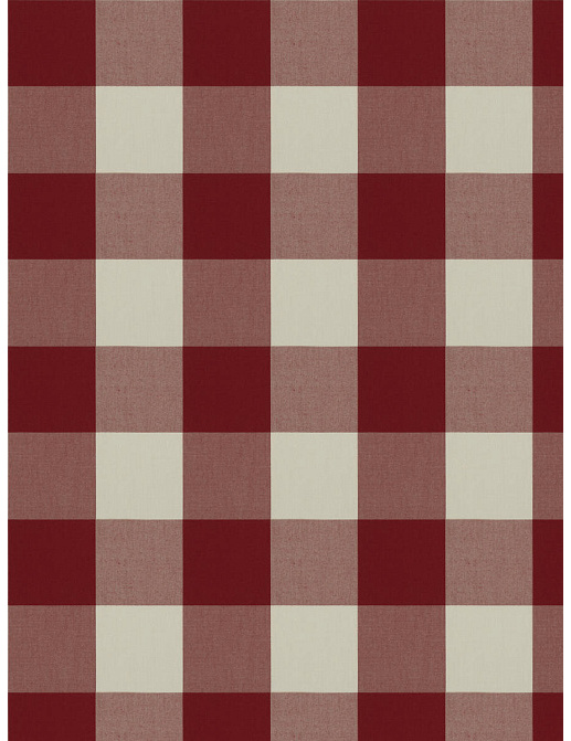 Ткань Fabricut Clean & Classic Indoor/Outdoor Checks & Stripes CampingCheck/Ruby