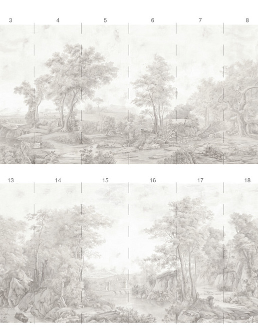 Обои Paul Montgomery Studio Book of Murals (Mural Sources) PN-210-PS/Grey