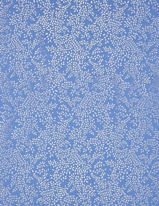 Ткань Sara Miller Volume 1 MetallicLeavesCornflowerBlue