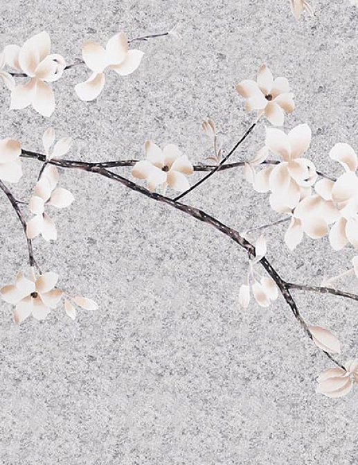 Панно и фотообои Misha Asia White Magnolia/Silver Craquele