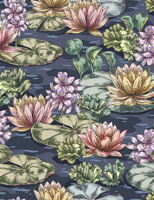 Ткань Marufabrics Collection 1 Waterlily