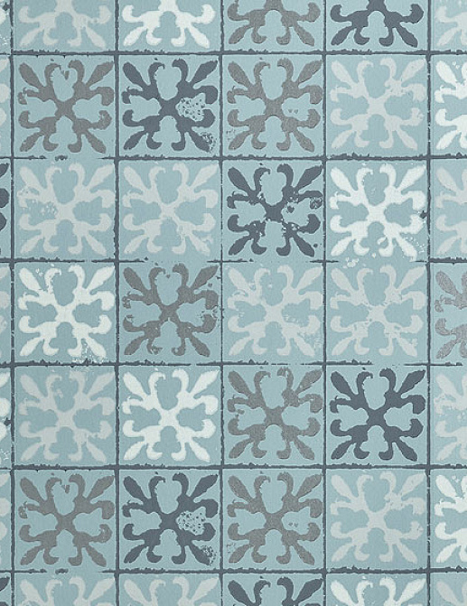 Обои Barneby Gates Book vol.4 BG1600201/Fleur De Lys Tile/Canteen Blue