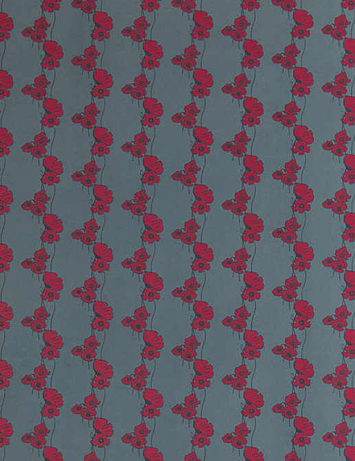 Обои Barneby Gates Book vol.4 BG1500202/Poppy Fields/Red on Gunmetal