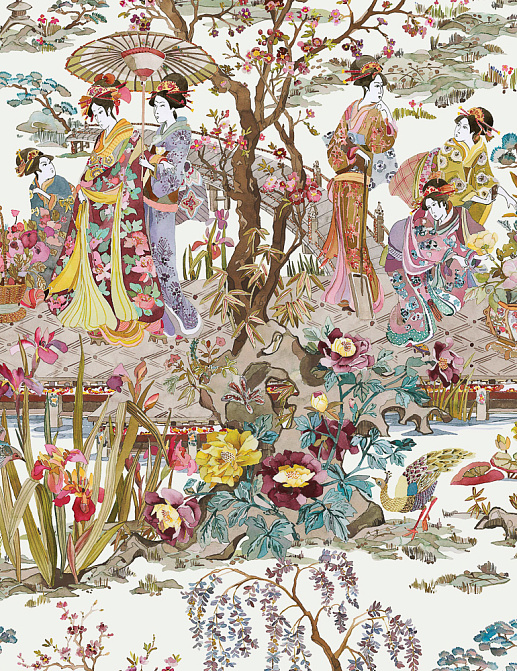 Обои Osborne & Little Enchanted Garden W7024-03