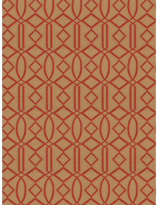 Ткань Fabricut Isabelle De Borchgrave-Color Canyon Egyptian lattice/Canyon