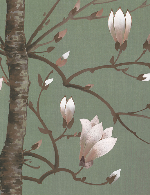 Обои Fromental Modern Chinois Magnolia/Tourmaline