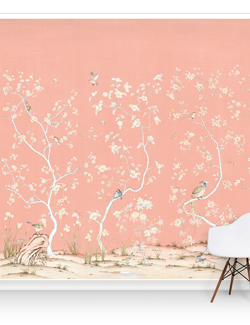 Обои Paul Montgomery Studio Murals For Unique Walls Lavena/Coral