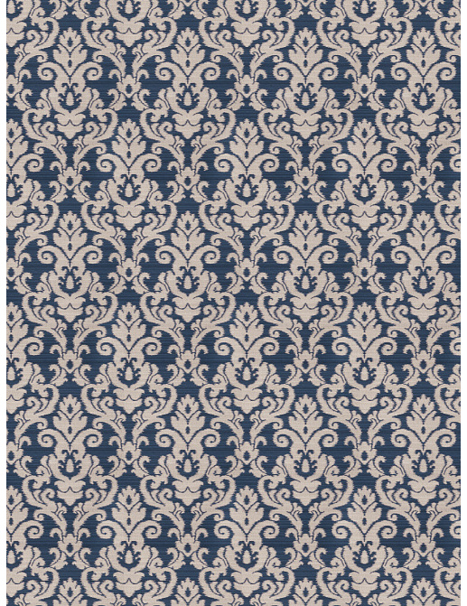 Ткань Fabricut Chromatics Vol.XXIV Navy Harrwitz Damask/Sapphire