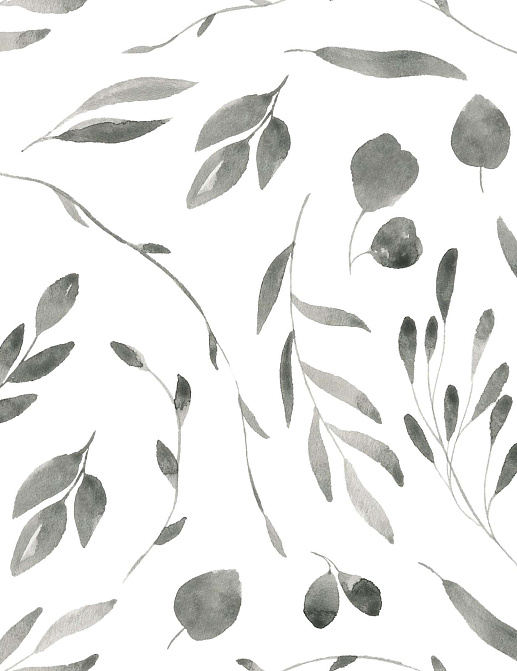 Ткань Marufabrics Collection 1 LeavesGrey