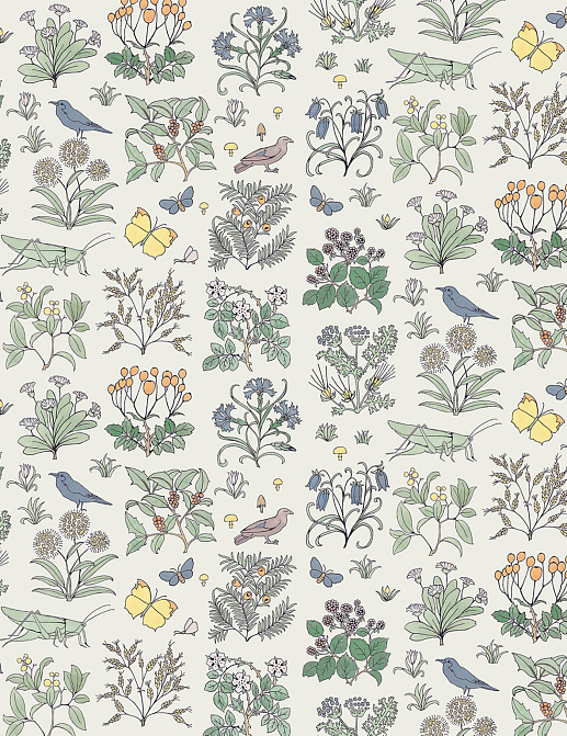 Панно и фотообои House Of Hackney London 1 Voysey's Garden/Off White