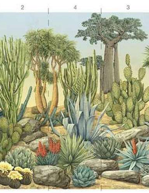 Обои Paul Montgomery Studio Book of Murals (Mural Sources) FL-070-DG/Aqua