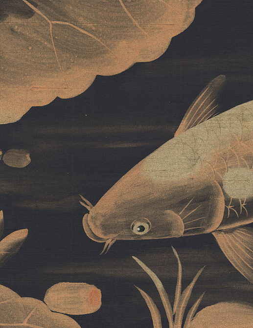 Обои Fromental Modern Chinois Carp and Moon/Kyoto