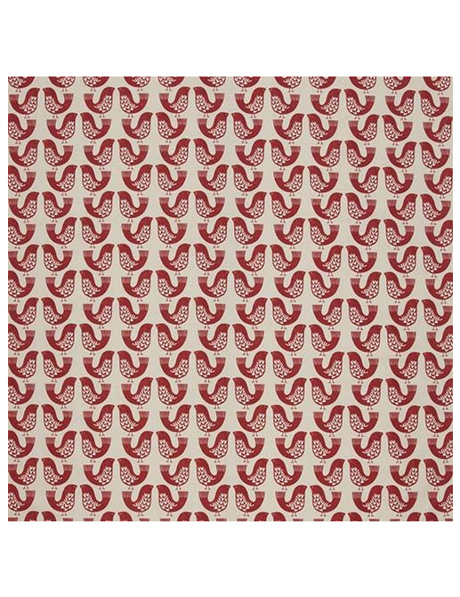 Ткань Daylight Fantasy Time Scandi Birds/Scarlet