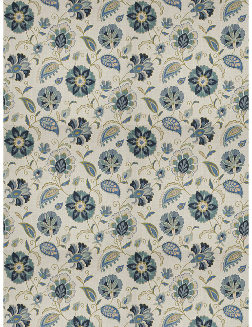 Ткань Fabricut Chromatics Vol.XXV Indigo Rondeau floral/Provence