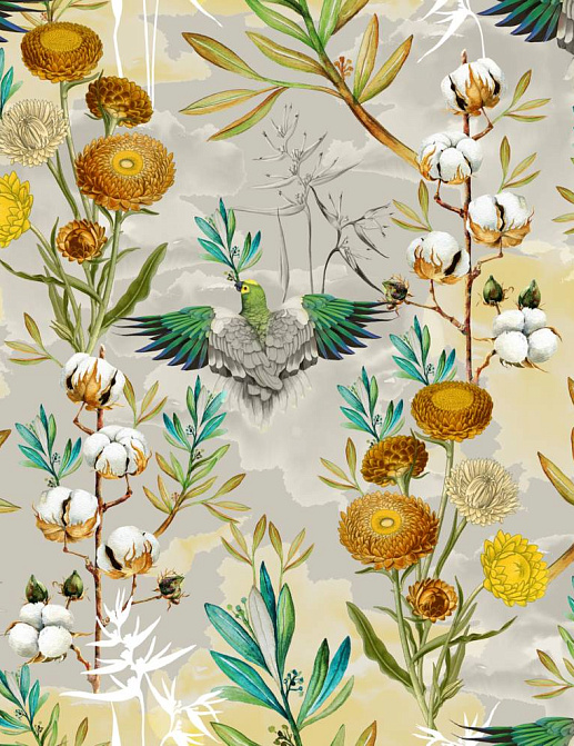 Ткань Серебрянная Студия (Silver Studio) Timeless Botanic D504/02/TW