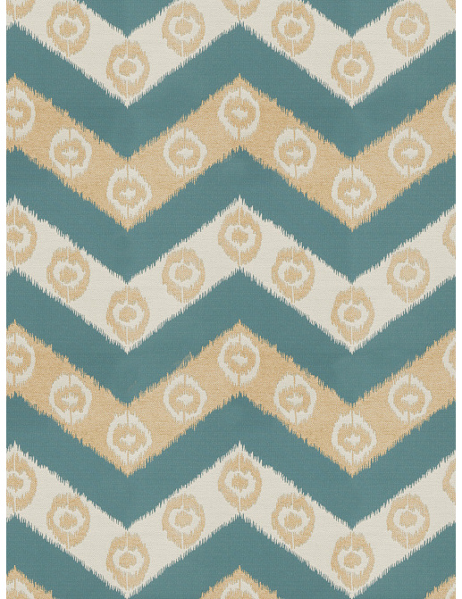 Ткань Fabricut Isabelle De Borchgrave-Color Ocean Mega chevron/Ocean