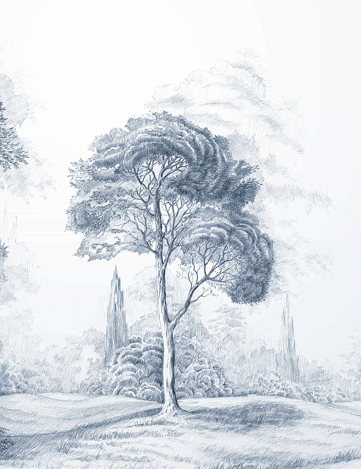 Обои Yana Svetlova Wallcoverings Art Prints ROYALFOREST-BLUE