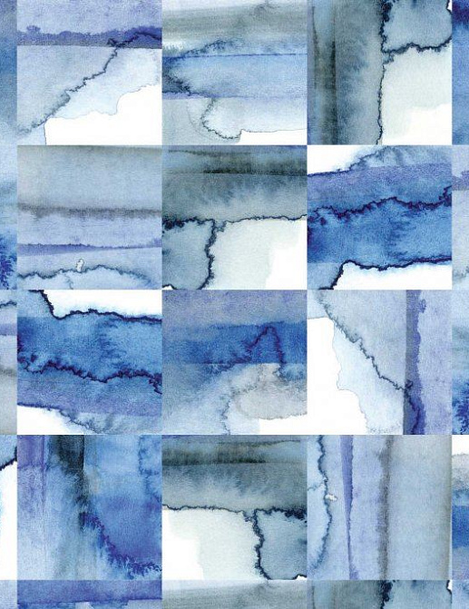 Обои Newmor Premier Watercolour-Tiles/Indigo