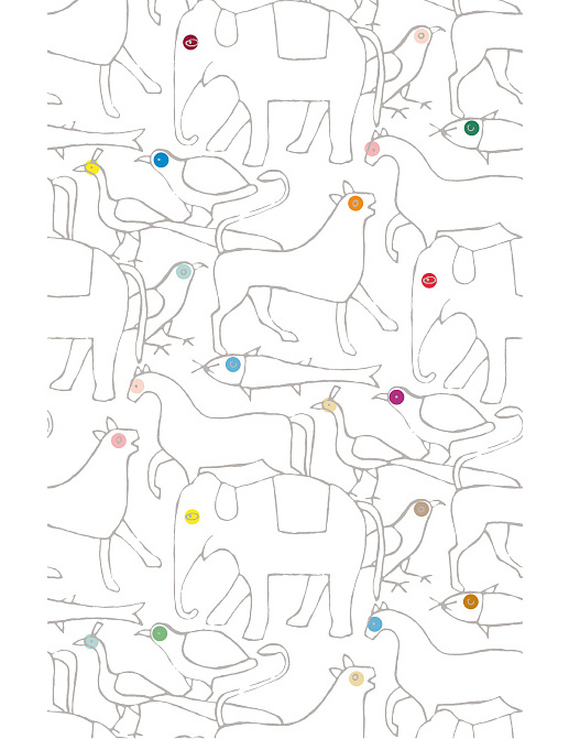 Панно и фотообои Bien Fait Papier Peint Animals/Ivory