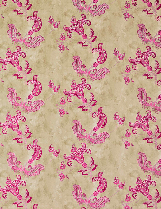 Обои Barneby Gates Book vol.2 BG0800201/Paisley/Hot Pink on Tea Stain
