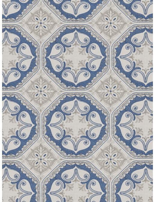Ткань Fabricut Vignettes Vol.XIV Indigo Epicurus/Blue