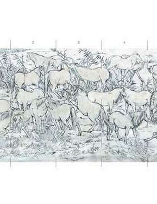 Обои Paul Montgomery Studio Book of Murals (Mural Sources) FL-075-BG1/Grey