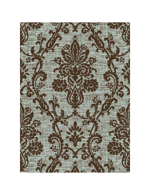 Обои Jaima Brown Damasks Josephine-Chocolate-Aqua
