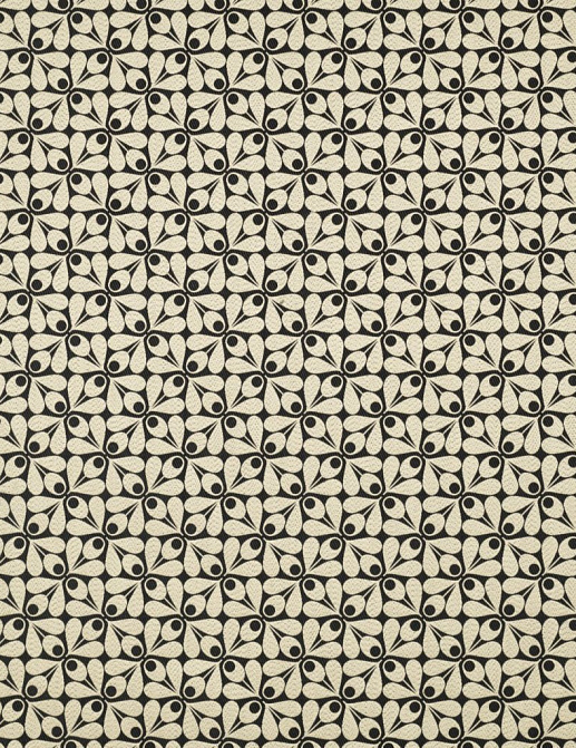 Ткань Orla Kiely Wovens-Volume One WovenAcornCup/Charcoal