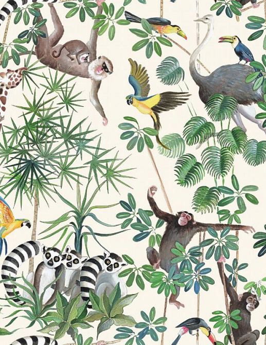 Ткань Thevenon La Jungle des Animaux/Circus Parade 2149601