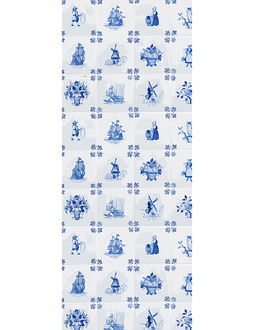 Панно и фотообои Nicolette Mayer Royal Delft Tile Play/White