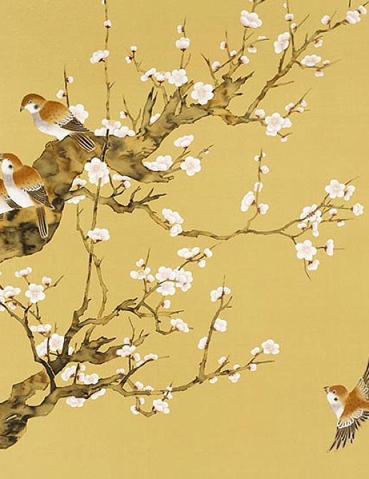 Панно и фотообои Misha Asia Sparrows/Sun Gold