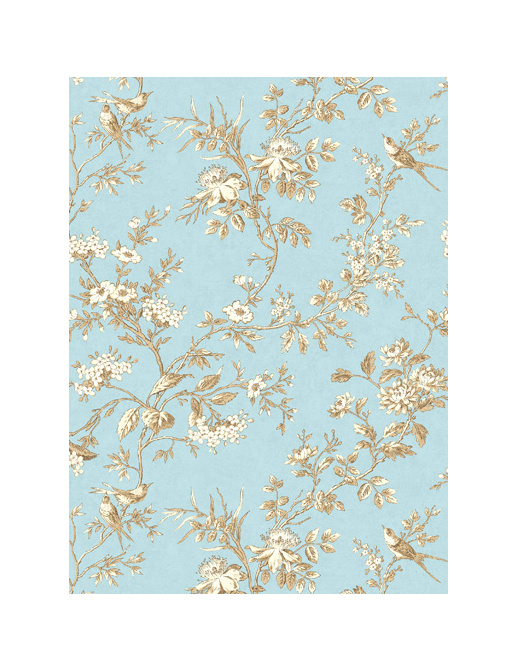 Обои Jaima Brown Chanticleer Avignon-Aqua-Brown