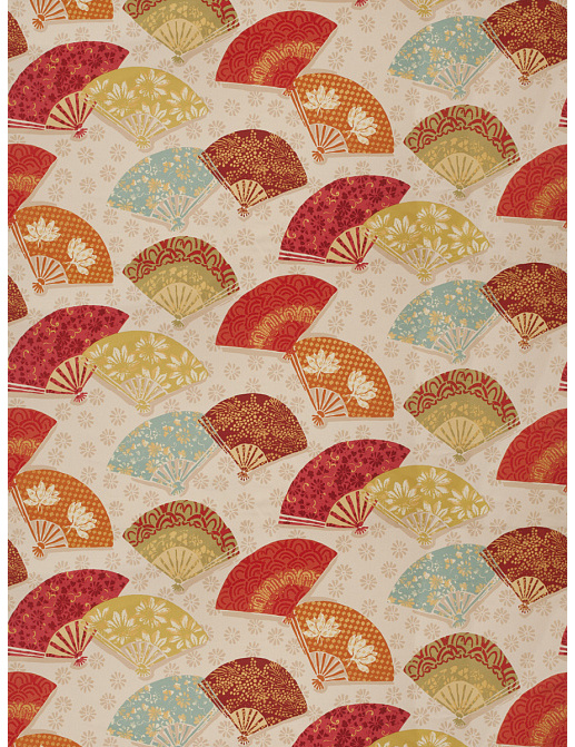 Ткань Fabricut Isabelle De Borchgrave-Color Canyon Exotic fans/Canyon