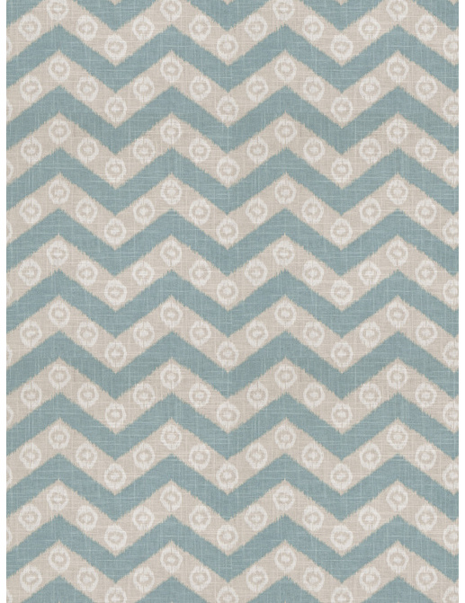 Ткань Fabricut Isabelle De Borchgrave-Color Ocean Chevron kimono/Mist