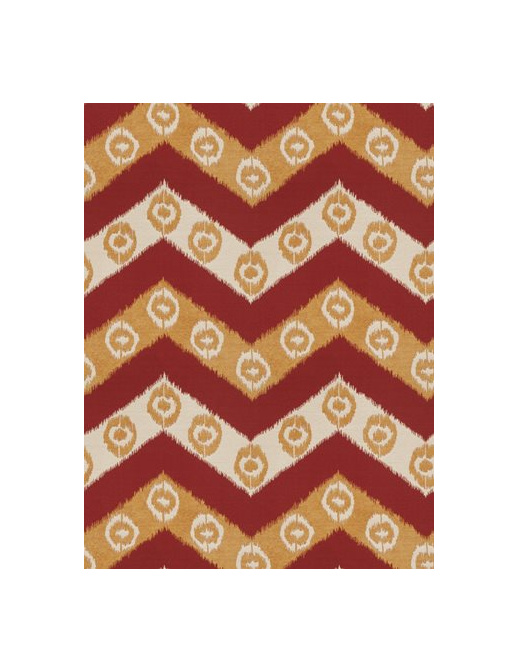 Ткань Fabricut Isabelle Borchgrave Mulberry Mega chevron/Merlot