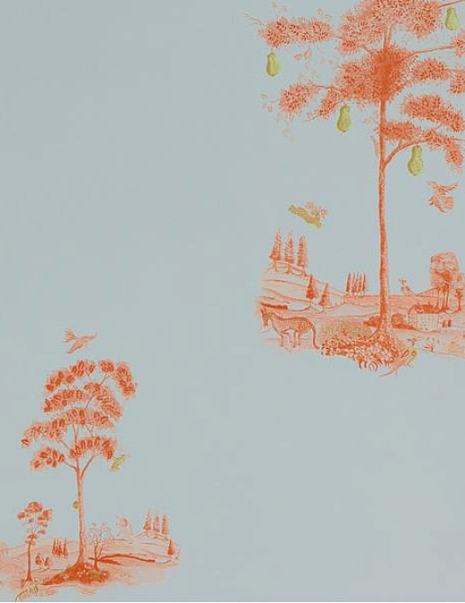 Обои Andrew Martin The Kit Kemp Pear Tree/Sunset Orange