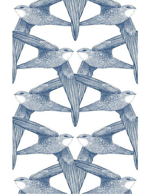 Панно и фотообои Bien Fait Papier Peint WhiteBirds/Indigo