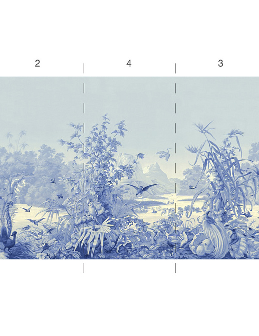 Обои Paul Montgomery Studio Murals For Unique Walls Brazil/Cyan