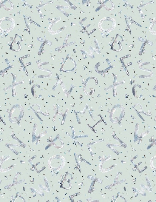Обои Yana Svetlova Wallcoverings Art Prints ALPHABET02/BLUESKY