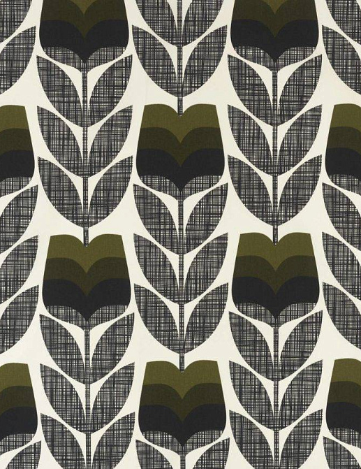 Ткань Orla Kiely Prints-Volume One RoseBud/Moss
